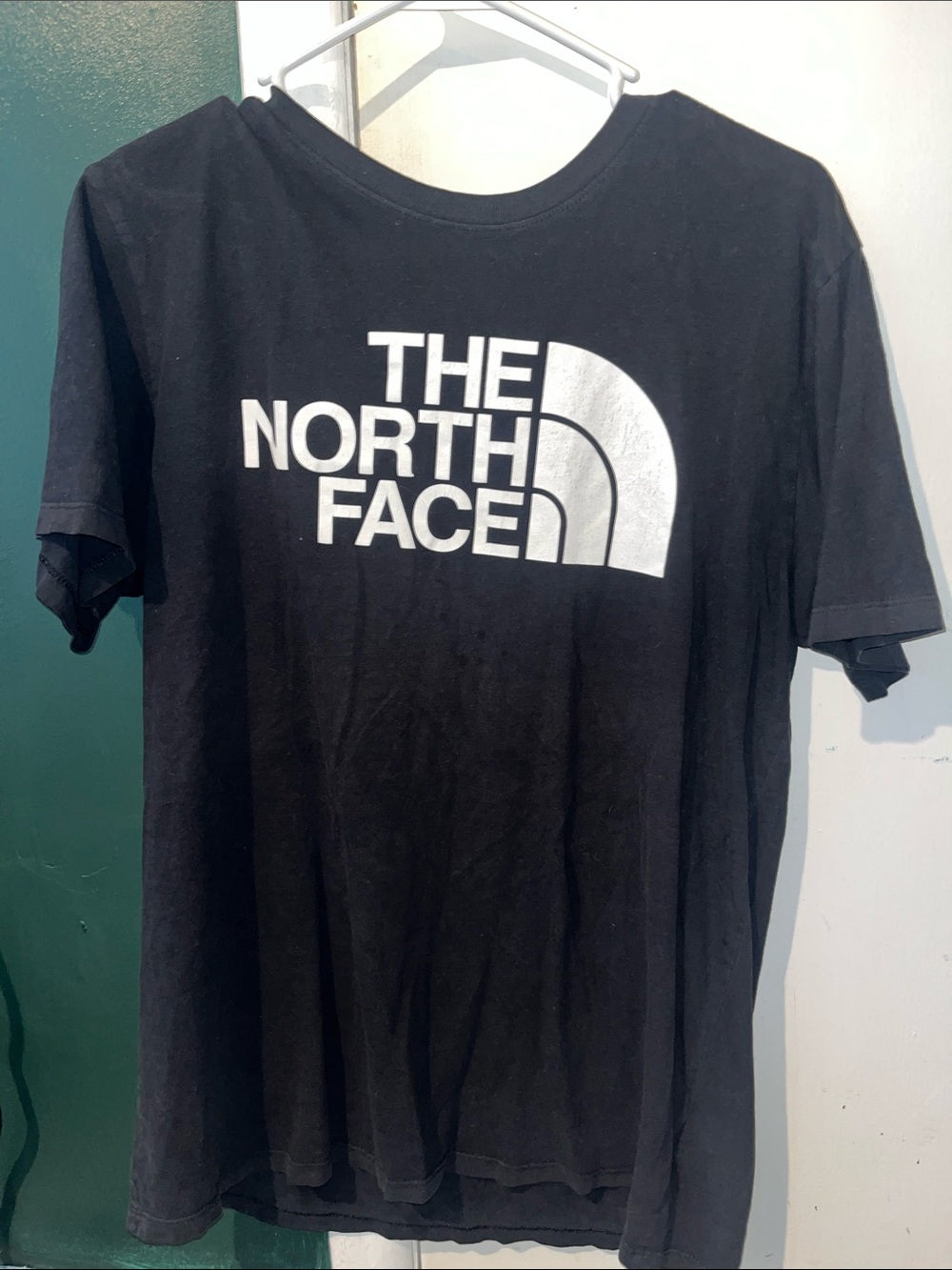 The North Face Black Tee with White Logo